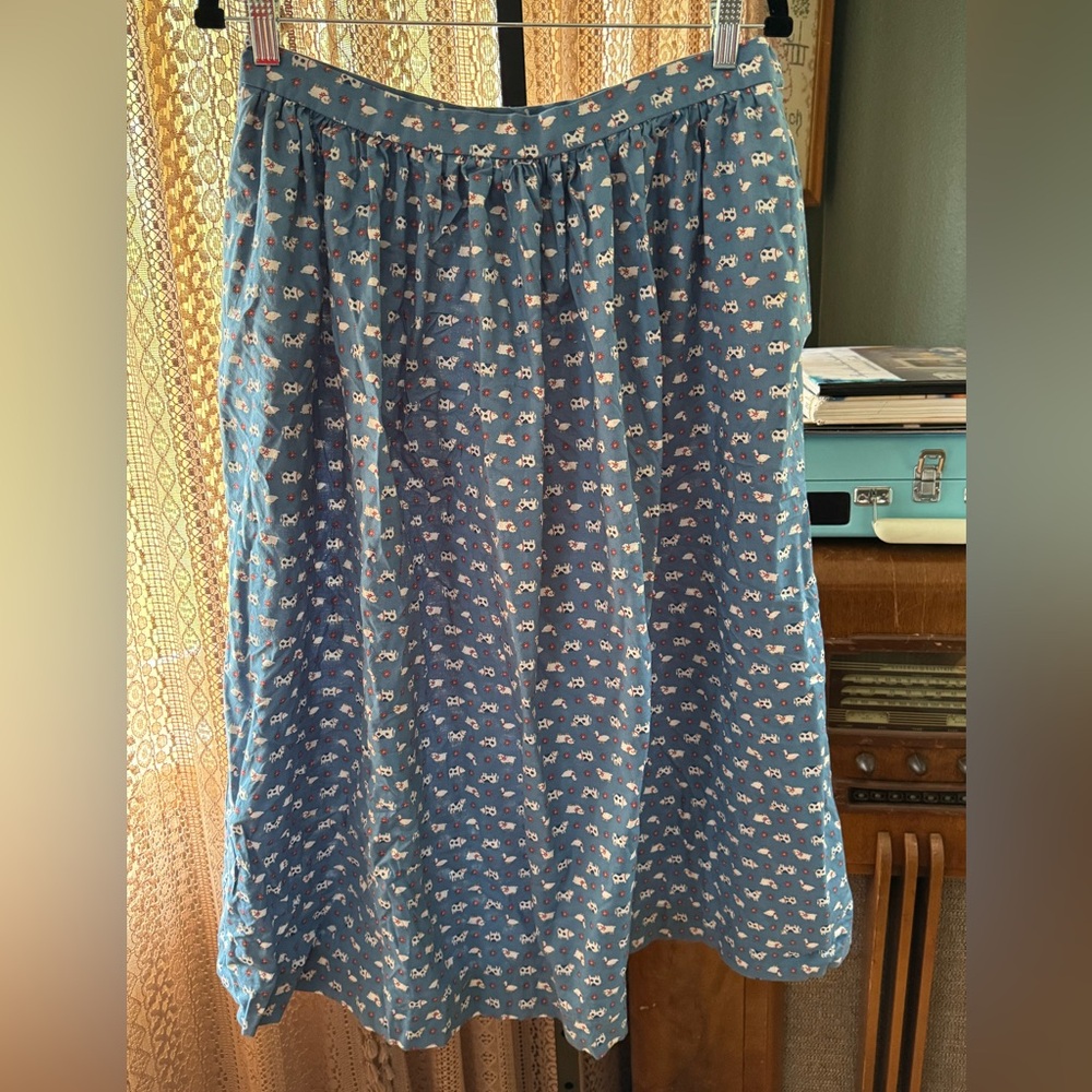 VTG Handmade Cow 🐄 Print Skirt